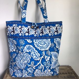 Vera Bradley White & blue Lagoon tote bag